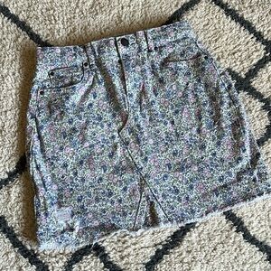 Cotton On Kids floral denim skirt